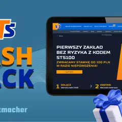 STS Cash Back: pierwszy zakład bez ryzyka do 100 PLN z kodem STS100. Dowiedz się, jak obstawiać w STS i odbierz zwrot stawki!