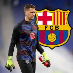 Bramkarz w stroju FC Barcelona, z klubowym herbem w tle. Czy to zapowiedź nowych barcelona transfery?