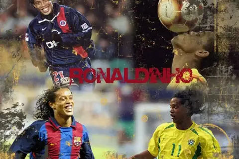 Ronaldinho w barwach PSG, Barcelony i Brazylii. W jakich klubach grał Ronaldinho? Oto kolaż jego kariery.