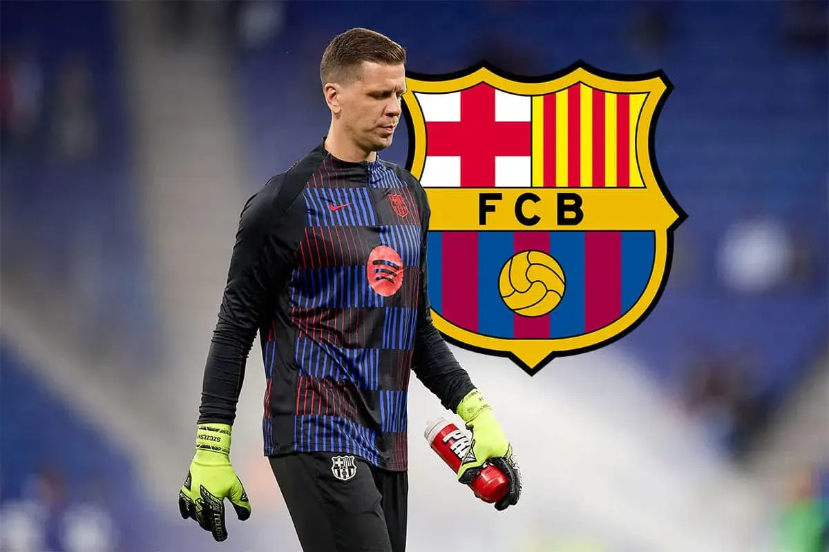 Bramkarz w stroju FC Barcelona, z klubowym herbem w tle. Czy to zapowiedź nowych barcelona transfery?