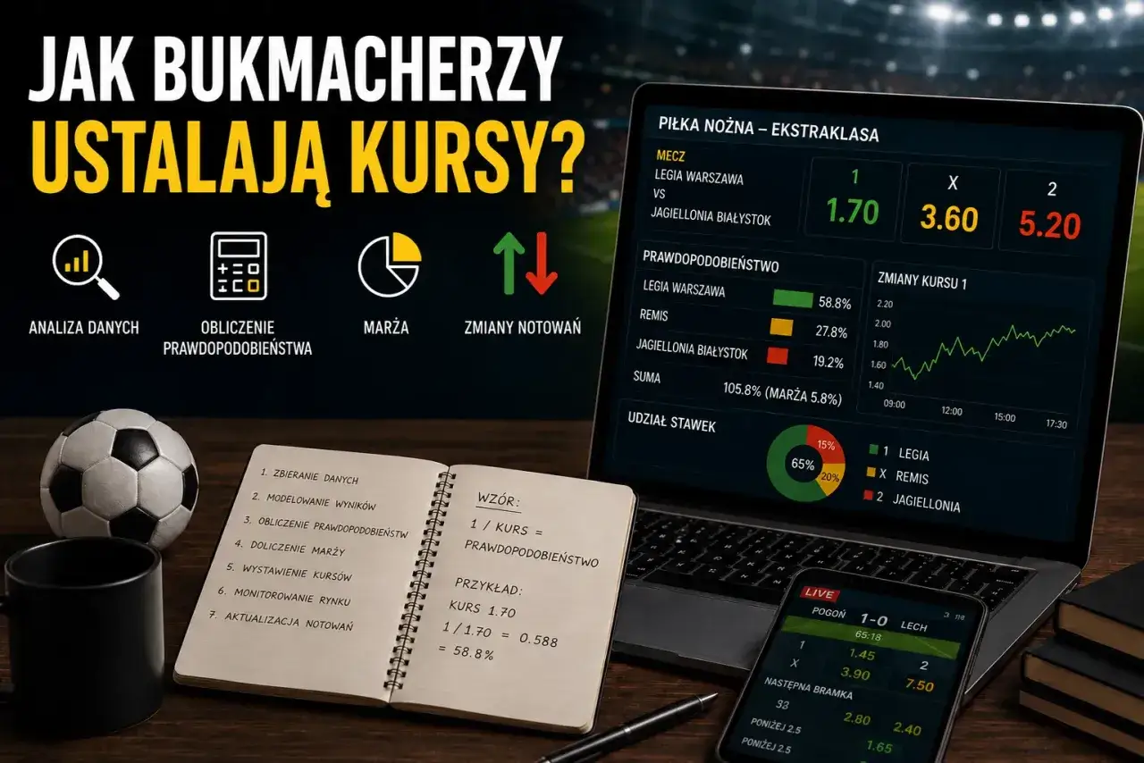 Jak typować mecze? Analiza danych, obliczanie prawdopodobieństwa i marży, wystawianie kursów – to klucz do sukcesu u bukmacherów.